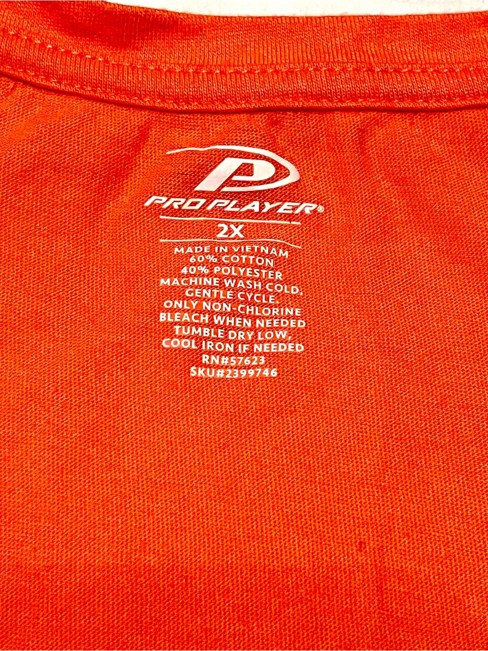 Pro Player Orange Racerback Tank Top - Picture 5 of 5